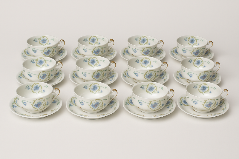 Service de Table Haviland Limoges Modèle "Bleuet" – XIXᵉ siècle – 87 Pièces de Luxe