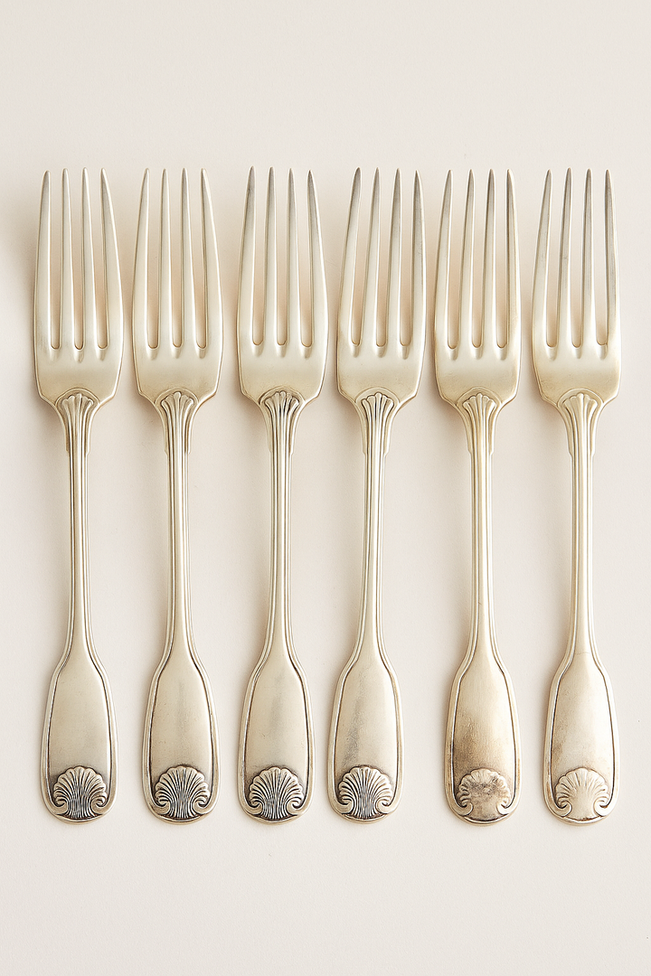 8 fourchettes De Table métal argenté Christofle modèle