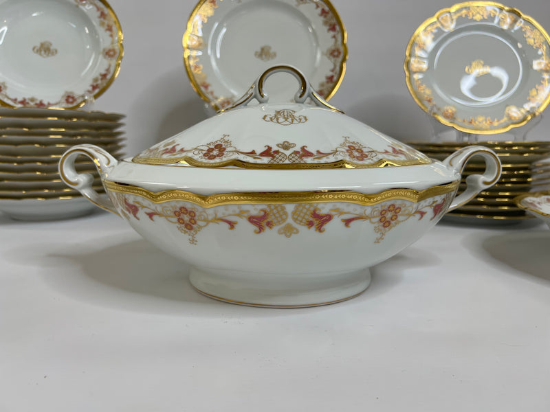 Service de Table Haviland Limoges – 39 Pièces – Porcelaine à Incrustation Or