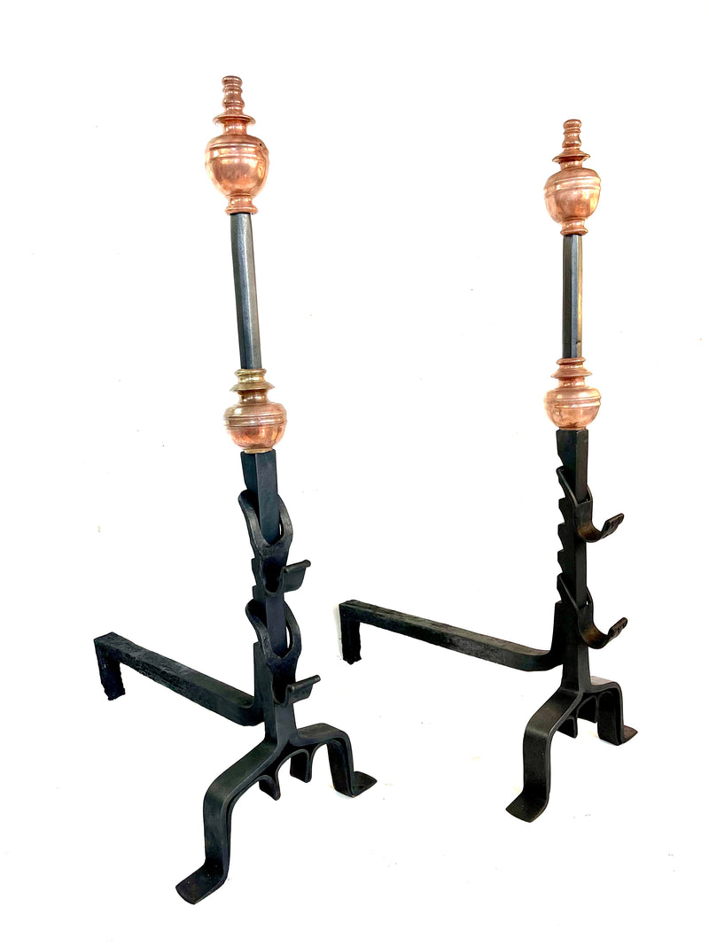 Grands Chenets Monogrammés – Château de Bourgogne, XVIIIᵉ Siècle