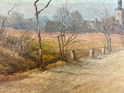 Vue Automnale de Weimar par Johannes Köhler – Huile sur Panneau (50cm x 35cm)