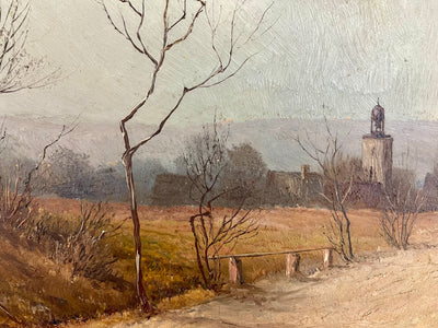 Vue Automnale de Weimar par Johannes Köhler – Huile sur Panneau (50cm x 35cm)