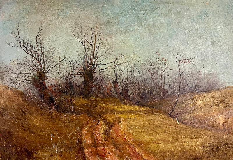 Vue Automnale par Johannes Köhler – Huile sur Panneau (50cm x 35cm)