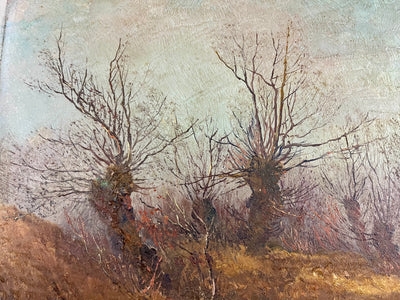 Vue Automnale par Johannes Köhler – Huile sur Panneau (50cm x 35cm)