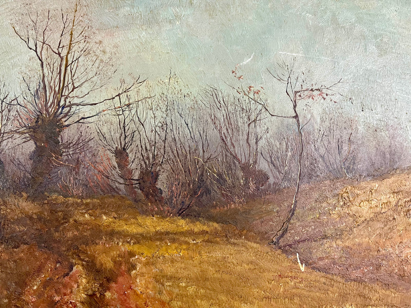 Vue Automnale par Johannes Köhler – Huile sur Panneau (50cm x 35cm)