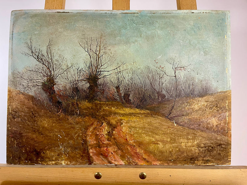 Vue Automnale par Johannes Köhler – Huile sur Panneau (50cm x 35cm)