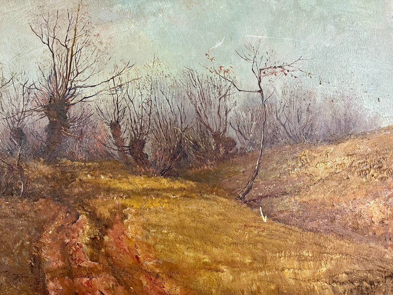 Vue Automnale par Johannes Köhler – Huile sur Panneau (50cm x 35cm)