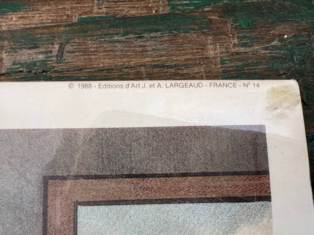 Estampe Lithographique Signée Ogé - Thème Billard, édition D'art 1968, Style Expressionniste