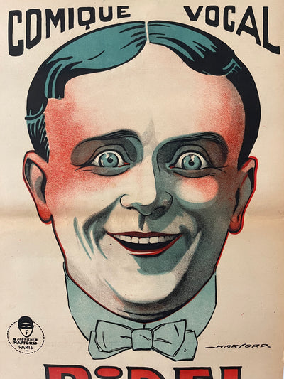 Affiche de RIDEL - Comique vocal Harford, PARIS 1920