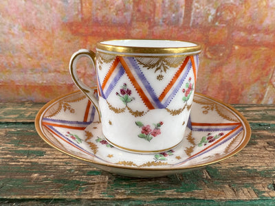 Tasse & Soucoupe Meissen – Période Marcolini (1790–1814)