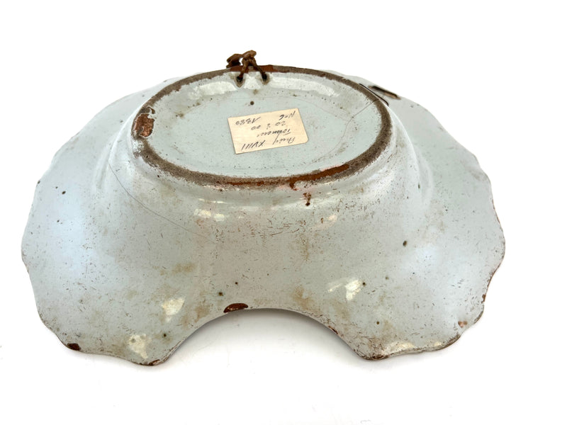 Ancien plat à barbe en faience de Nevers révolutionnaire aux trois ordres 1790 - Vendu Ancien plat à barbe en faience de Nevers révolutionnaire aux trois ordres 1790 - Vendu