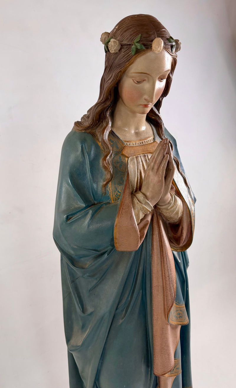 Grande Vierge Immaculée Conception – Mayer & Cie, Munich – Institut Royal de l’Art Chrétien – Signée J.N. Roth – Vers 1885 – 138 cm