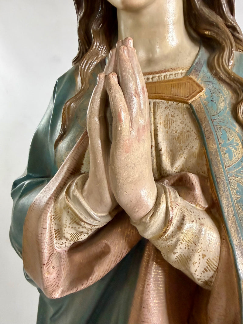 Grande Vierge Immaculée Conception – Mayer & Cie, Munich – Institut Royal de l’Art Chrétien – Signée J.N. Roth – Vers 1885 – 138 cm