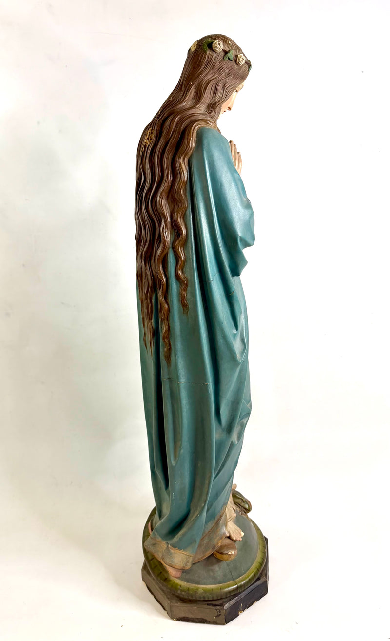 Grande Vierge Immaculée Conception – Mayer & Cie, Munich – Institut Royal de l’Art Chrétien – Signée J.N. Roth – Vers 1885 – 138 cm