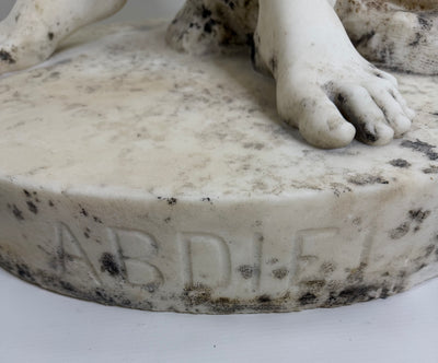 Statue Monumentale en Marbre de Carrare Abdiel Franklin B. Simmons, Rome 1872  Chef-d’Œuvre Américain