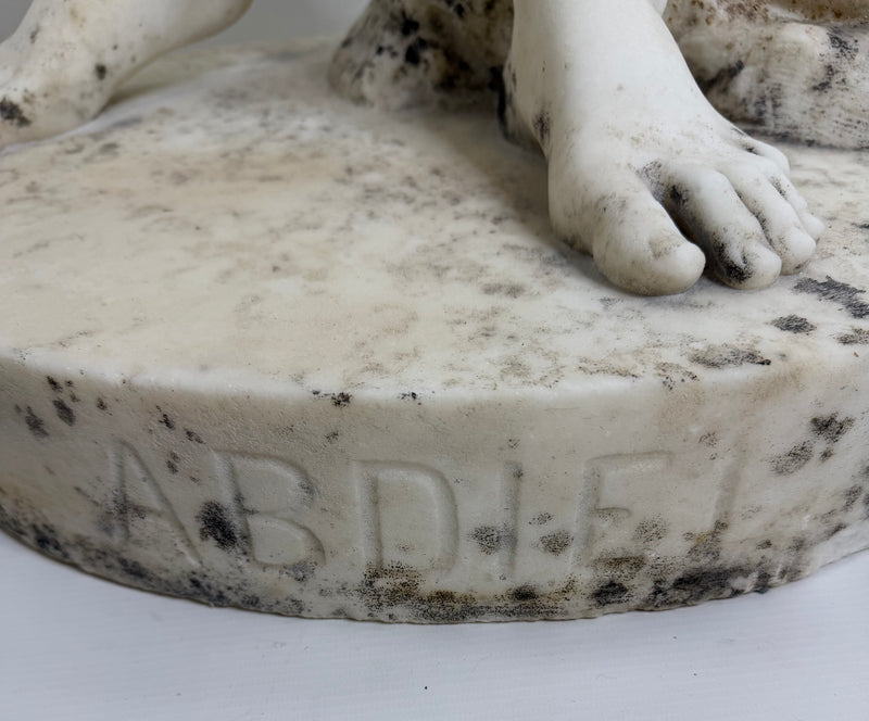 Statue Monumentale en Marbre de Carrare Abdiel Franklin B. Simmons, Rome 1872  Chef-d’Œuvre Américain