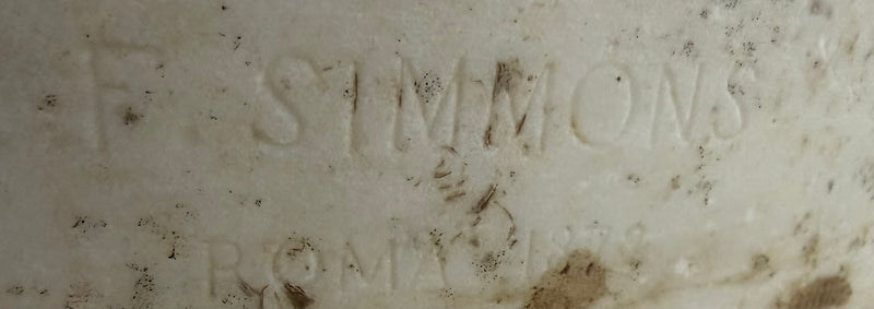Statue Monumentale en Marbre de Carrare Abdiel Franklin B. Simmons, Rome 1872  Chef-d’Œuvre Américain