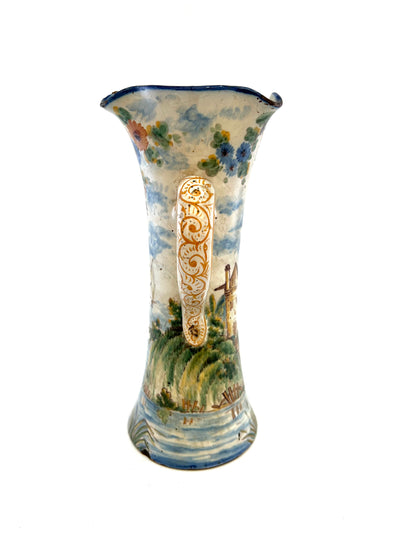 Grand pichet vase faience de Bourg la Reine fabrique de DALPAYRAT 19ème