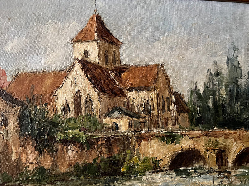 Tableau Eglise Saint Cyr sur Morin par Etienne Bellan