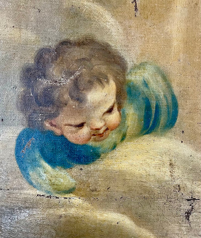 Saint Éloi, 1790 – Grand Tableau Religieux Français – Huile sur Toile – Provenance Abbaye de Bonnefontaine