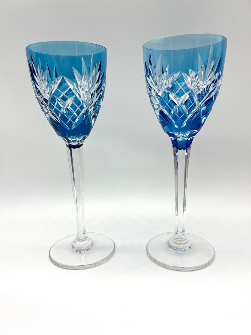 Saint Louis – Ensemble de 6 verres Roemer en cristal de couleur – Modèle Chantilly