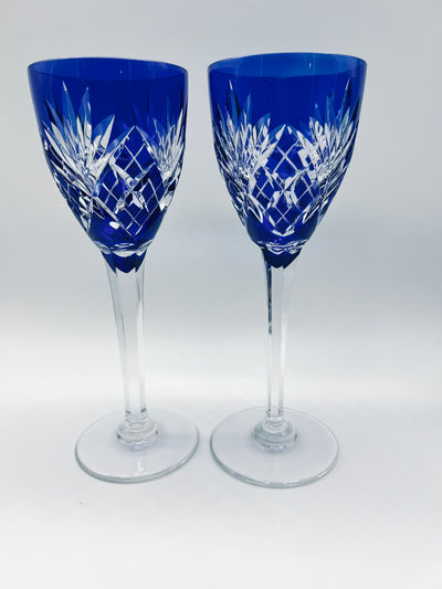 Saint Louis – Ensemble de 6 verres Roemer en cristal de couleur – Modèle Chantilly