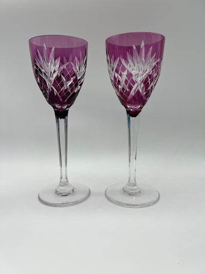 Saint Louis – Ensemble de 6 verres Roemer en cristal de couleur – Modèle Chantilly