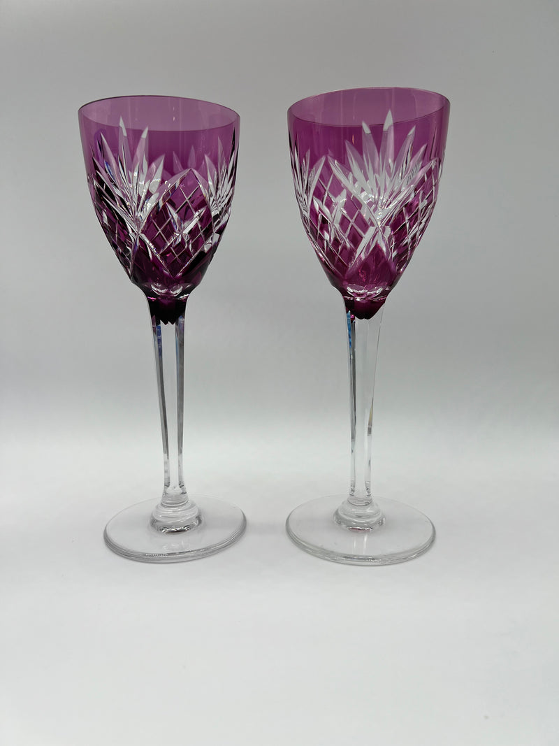 Saint Louis – Ensemble de 6 verres Roemer en cristal de couleur – Modèle Chantilly