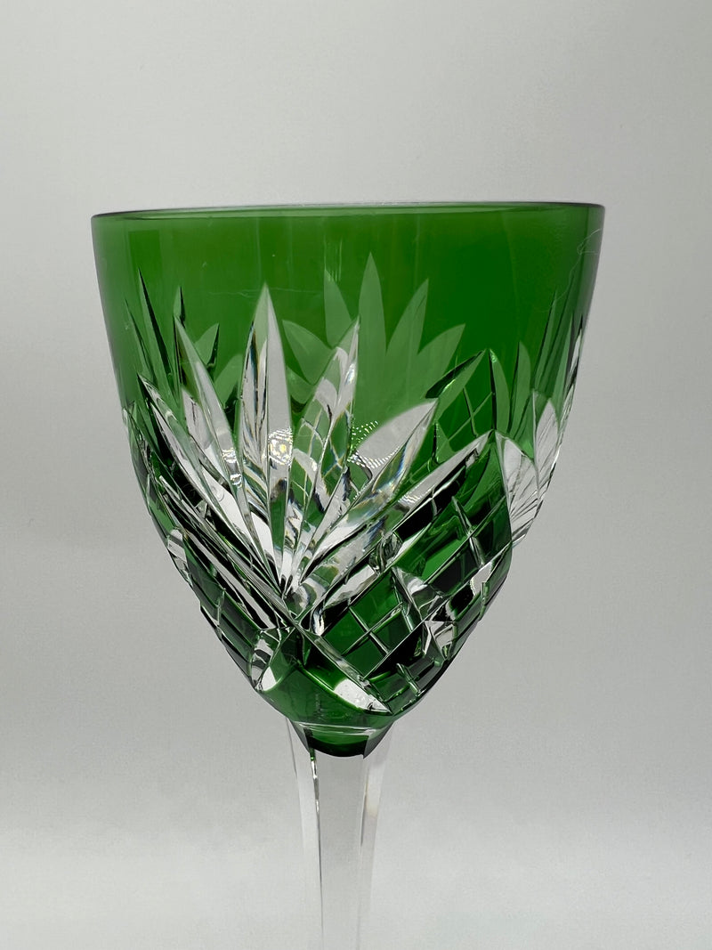 Saint Louis – Ensemble de 4 verres Roemer en cristal de couleur – Modèle Chantilly