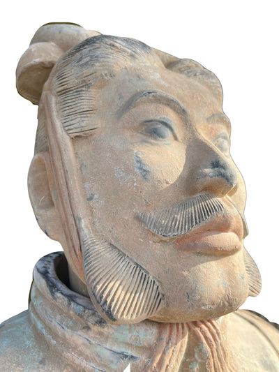 Imposante Statue de Général de l’Armée de Terre Cuite 1,90m – Reproduction de l’Empereur Qin