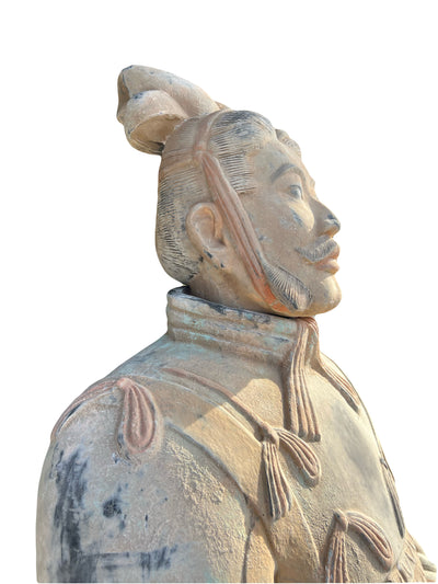 Imposante Statue de Général de l’Armée de Terre Cuite 1,90m – Reproduction de l’Empereur Qin