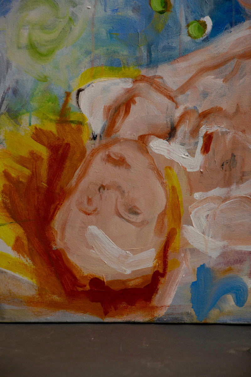 Grand tableau "Corps Beau" par Delphine Perlstein, 2009 - Acrylique sur toile