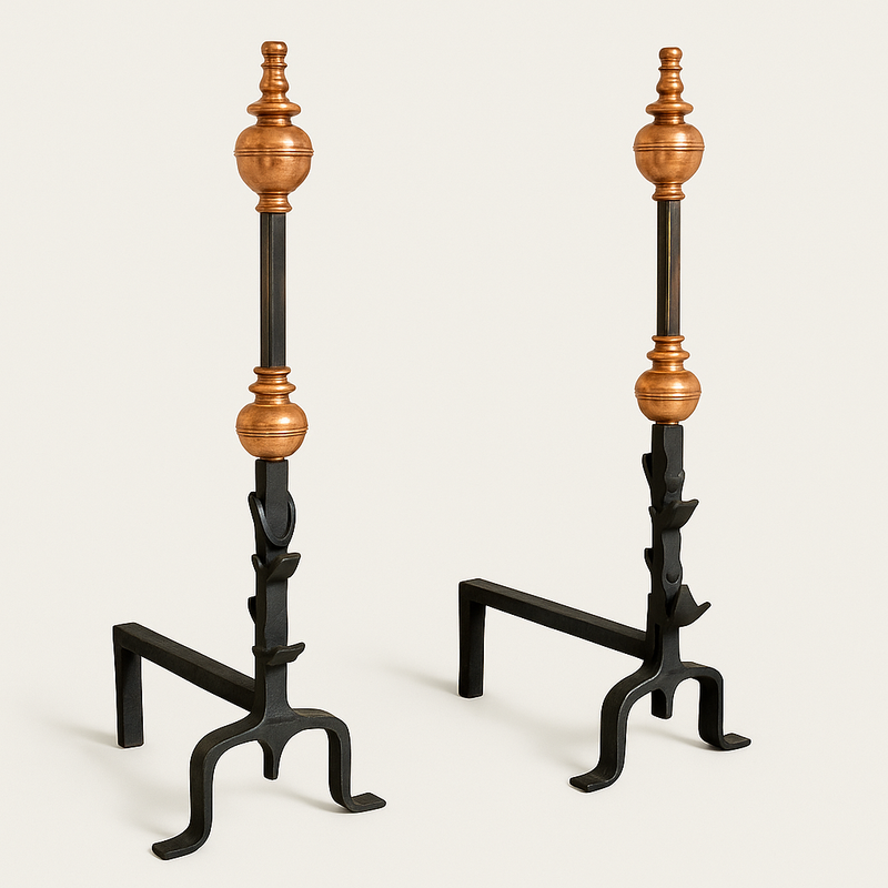 Grands Chenets Monogrammés – Château de Bourgogne, XVIIIᵉ Siècle