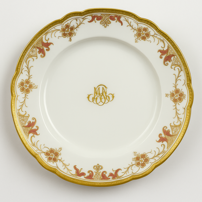 Service de Table Haviland Limoges – 39 Pièces – Porcelaine à Incrustation Or