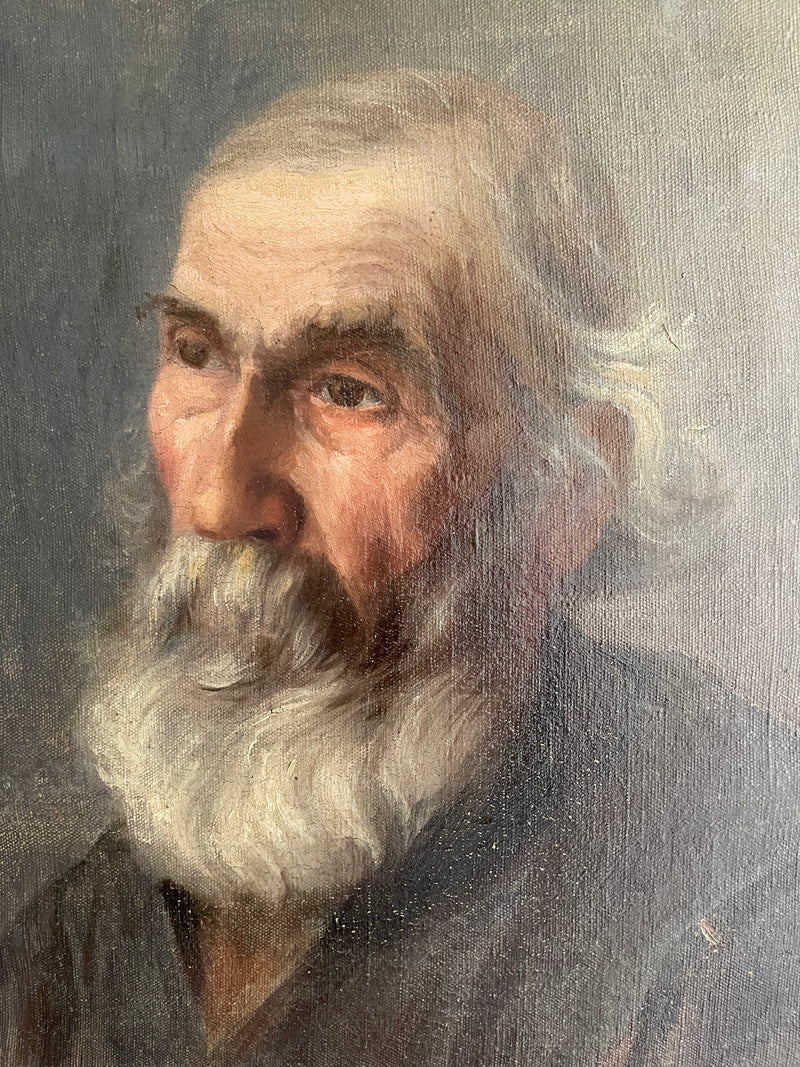 Tableau portrait homme à la barbe par Edouard Letourneau