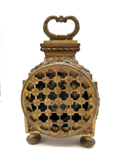 Horloge d'officier en bronze style Louis XVI 1900