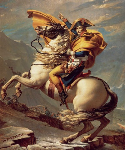 Très Grande Plaque de Cheminée du XIX Eme Empereur Napoléon Bonaparte à Cheval
